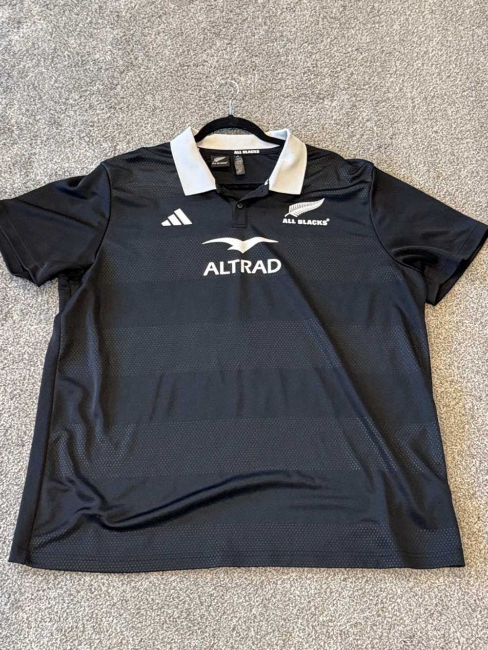 All Blacks x adidas Men's Black Polo jersey